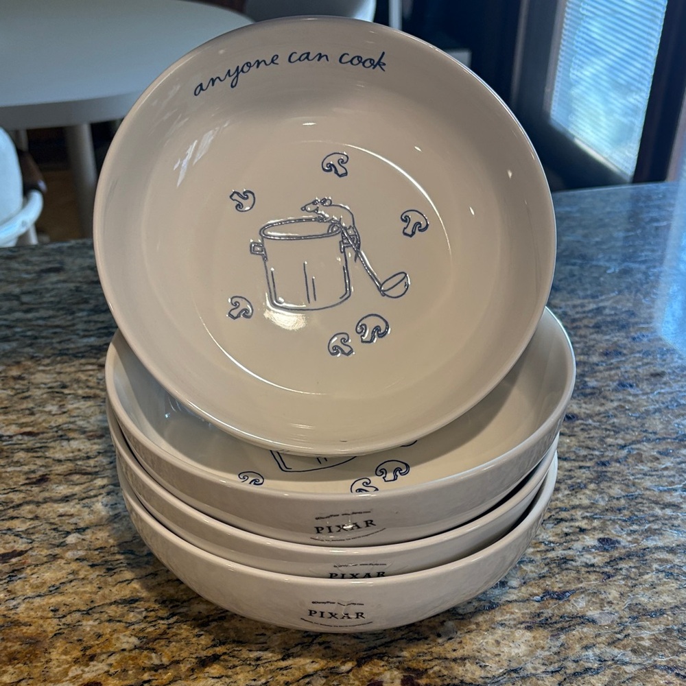 Rae Dunn ANYONE CAN COOK Pixar White Ceramic Bowl